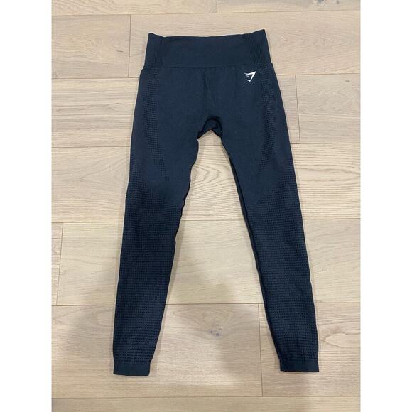 Gymshark Pants - Gymshark Womens VITAL SEAMLESS 2.0 LEGGINGS Black Marl Body Fit